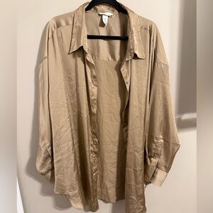 H&M Gold Satin Blouse
